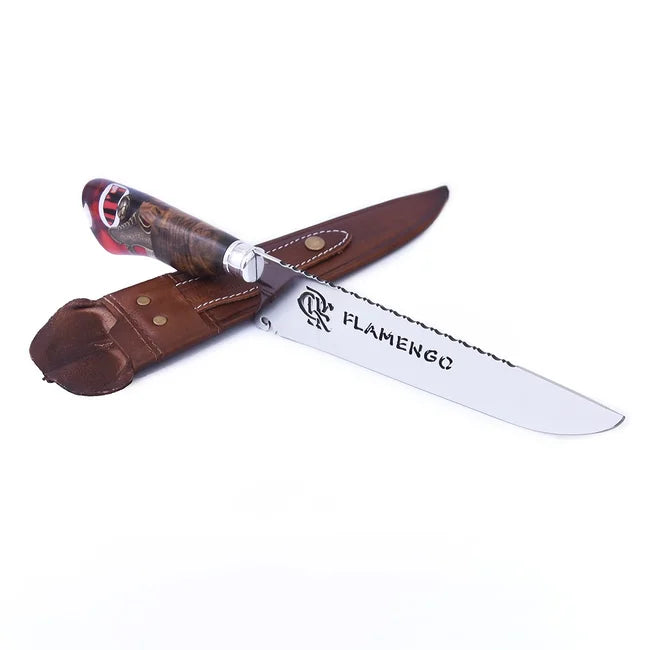 FACA PREMIUM CHURRASCO FLAMENGO PERSONALIZADA