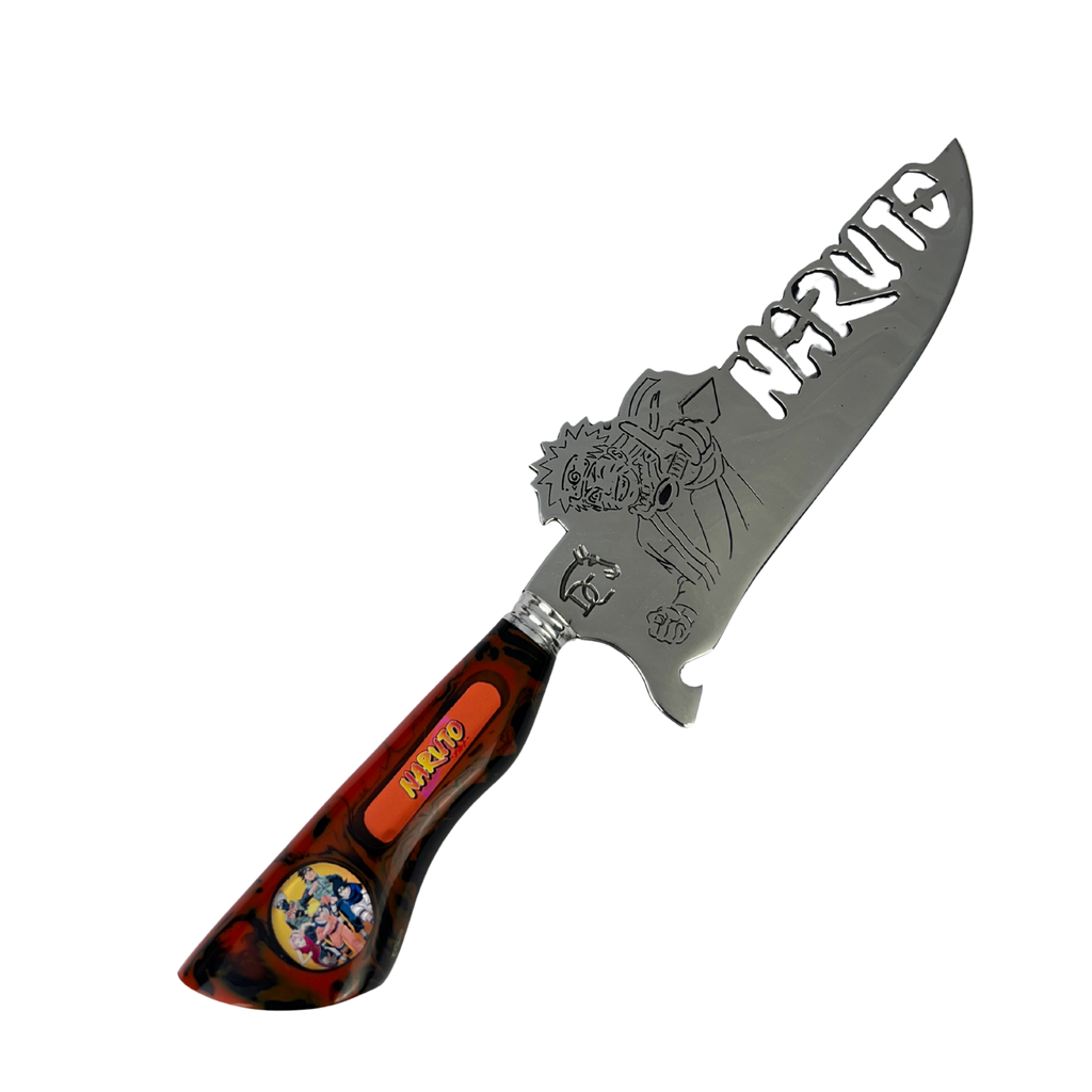 Faca Naruto 8 Polegadas | Lâmina Vazada Anime | Cabo Resina
