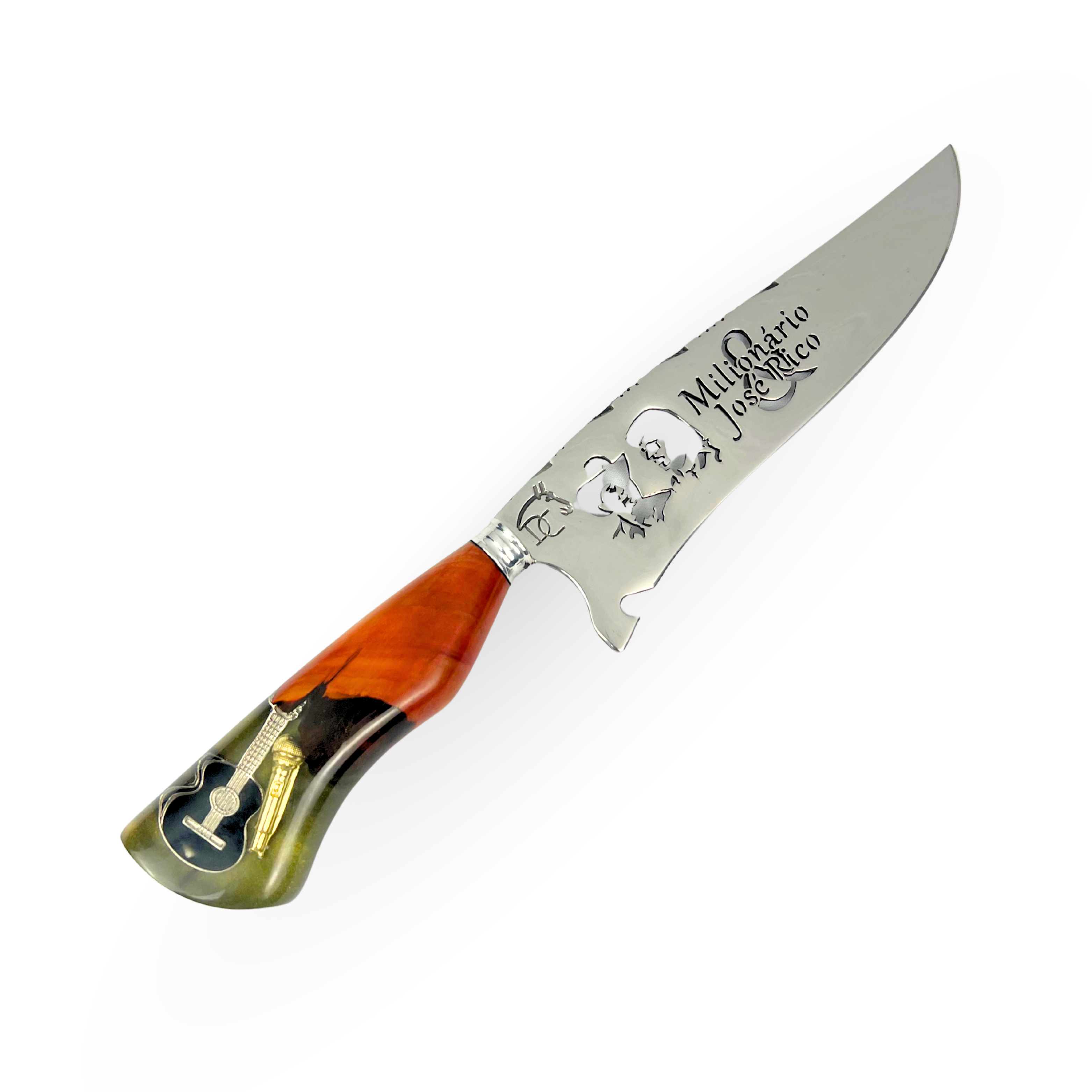 Picanheira Milionario Jose rico 8 Polegadas - Cabo Personalizado - Edição Especial Sertanejo Raiz