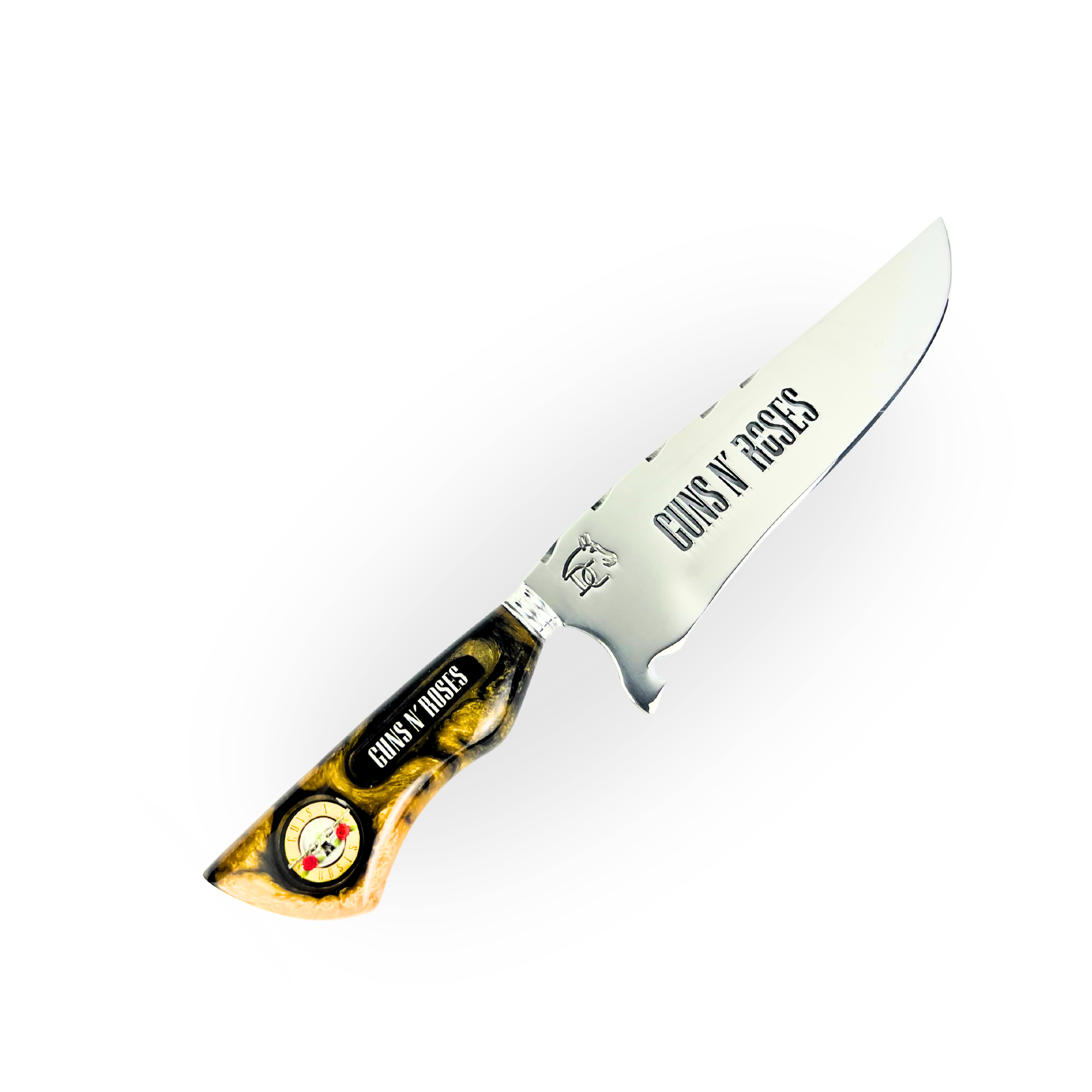 Kit Guns N' Roses - Faca 8" + Tábua Personalizada