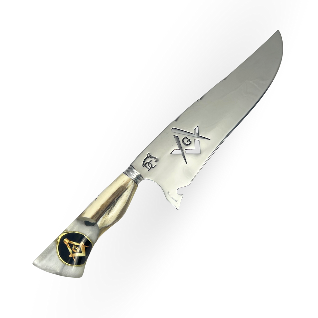 Faca Picanheira 10” Maçonaria - Cabo Osso e Resina