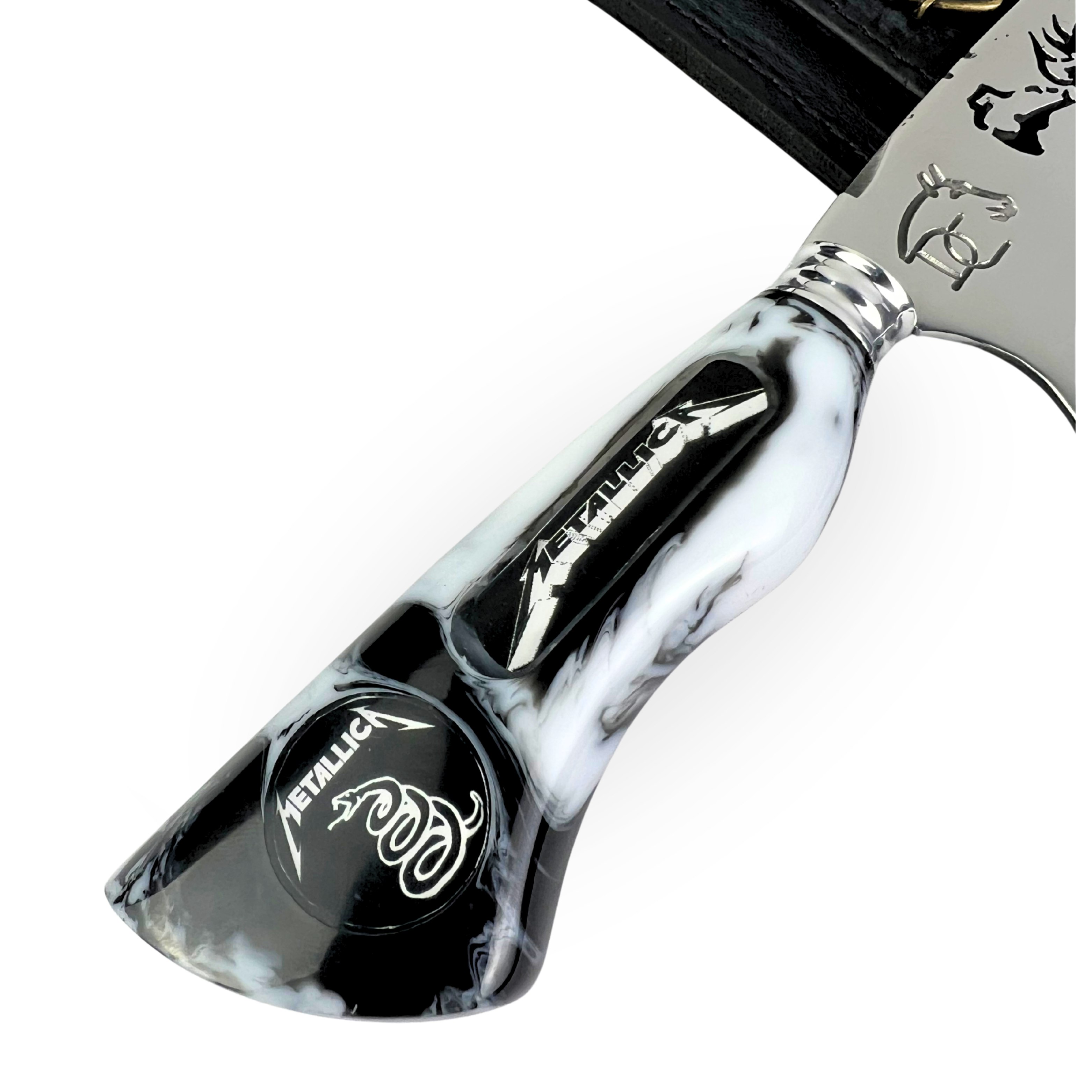 Kit Metallica - Faca 8" + Tábua Personalizada