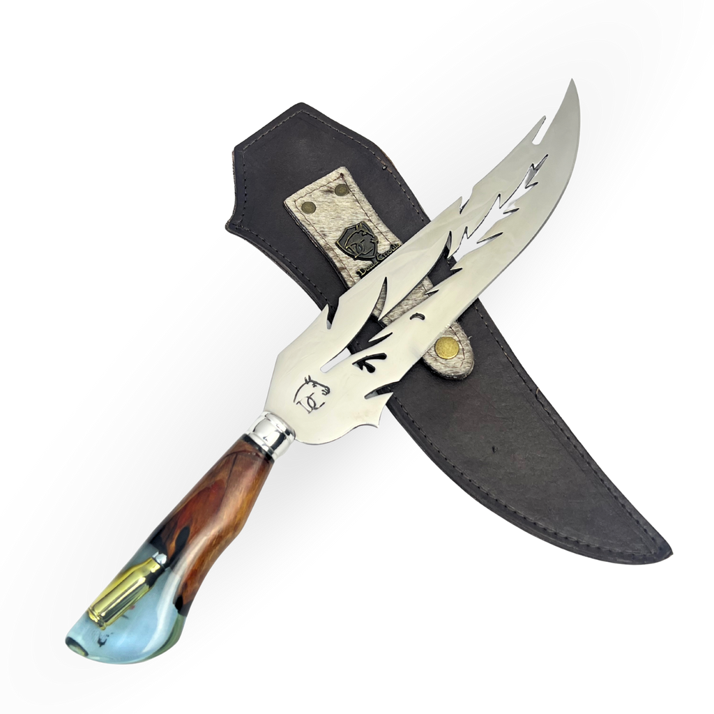 Faca Artesanal 11" - Lâmina Folha Vazada