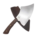 Cutelo Premium Artesanal 7" Aço Inox Polido - Cabo Madeira Nobre