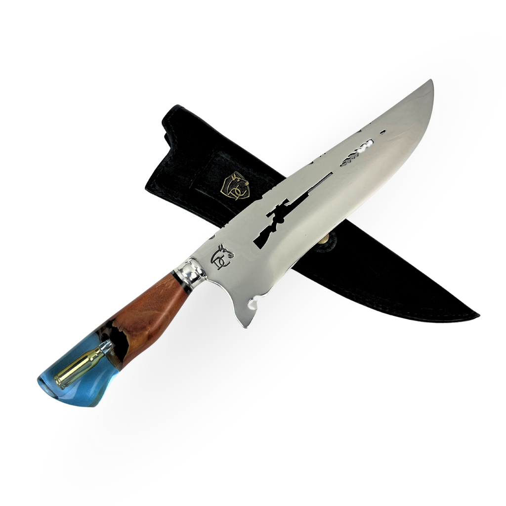 Faca Artesanal para Churrasco 10" Cabo Decorativo - Cutelaria Gaúcha Aço Inox Premium