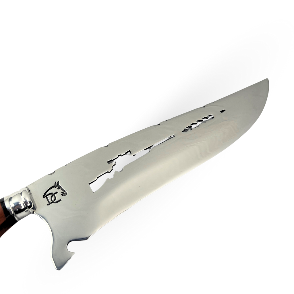 Faca Artesanal para Churrasco 10" Cabo Decorativo - Cutelaria Gaúcha Aço Inox Premium