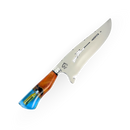 Faca Artesanal para Churrasco 10" Cabo Decorativo - Cutelaria Gaúcha Aço Inox Premium