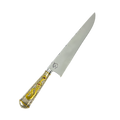 Faca Campeira 10" Aço Inox 420C - Cabo Alpaca Dourado Ornamentado