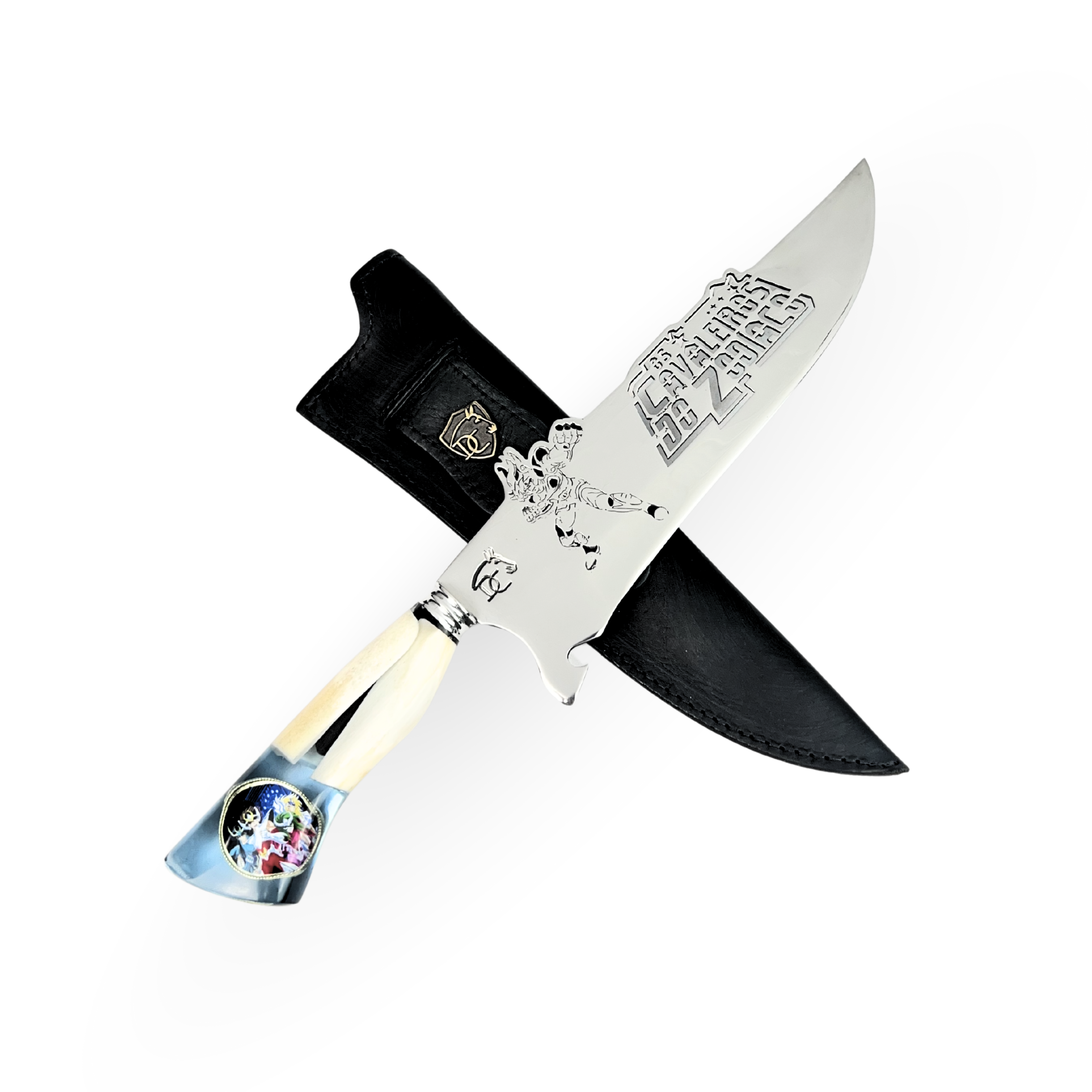 Picanheira Cavaleiros do Zodíaco 10" - Cabo Osso Bovino e Resina