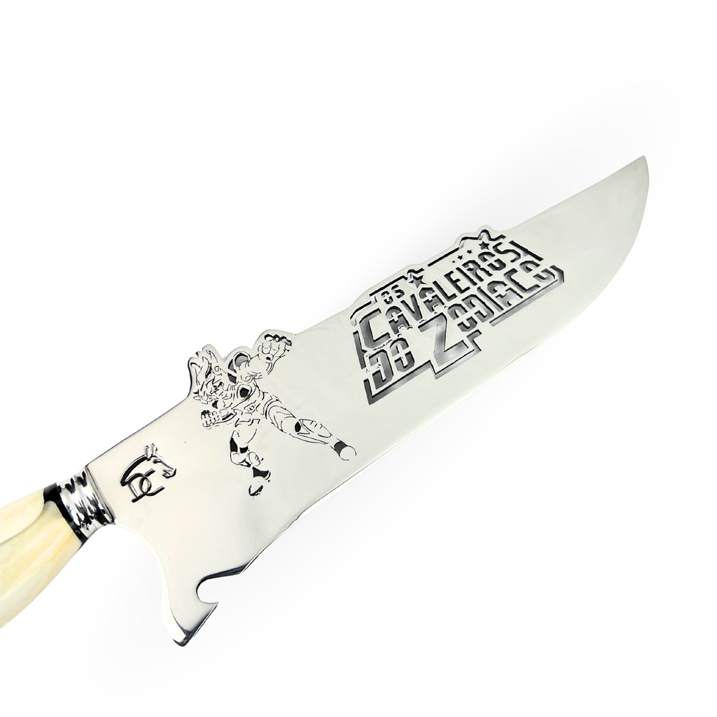 Picanheira Cavaleiros do Zodíaco 10" - Cabo Osso Bovino e Resina