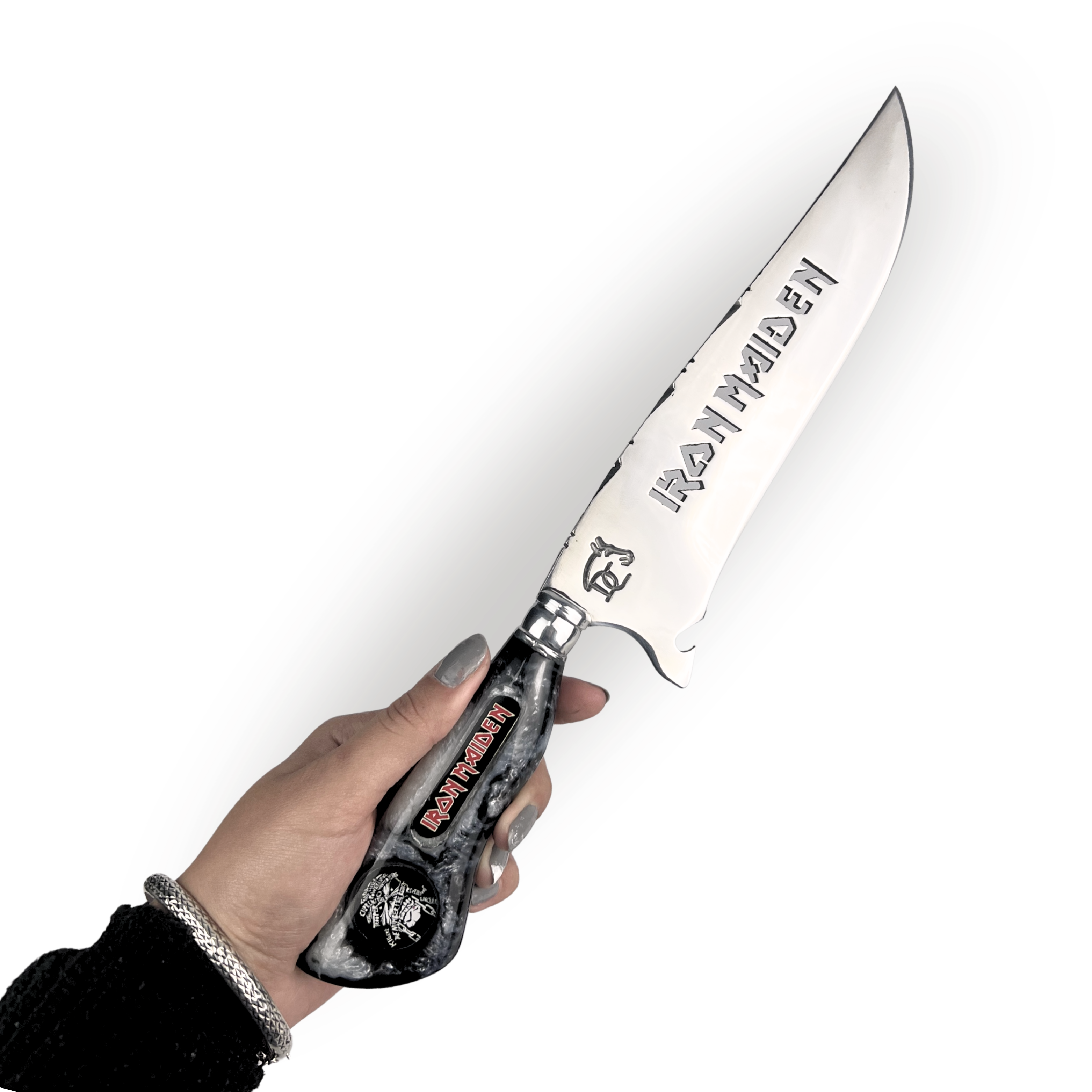 Kit Iron Maiden - Faca 8" + Tábua Personalizada