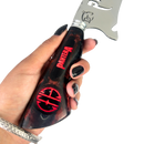 Faca Pantera 8 Polegadas Preta e Vermelha | Lâmina Vazada | Cabo Resina