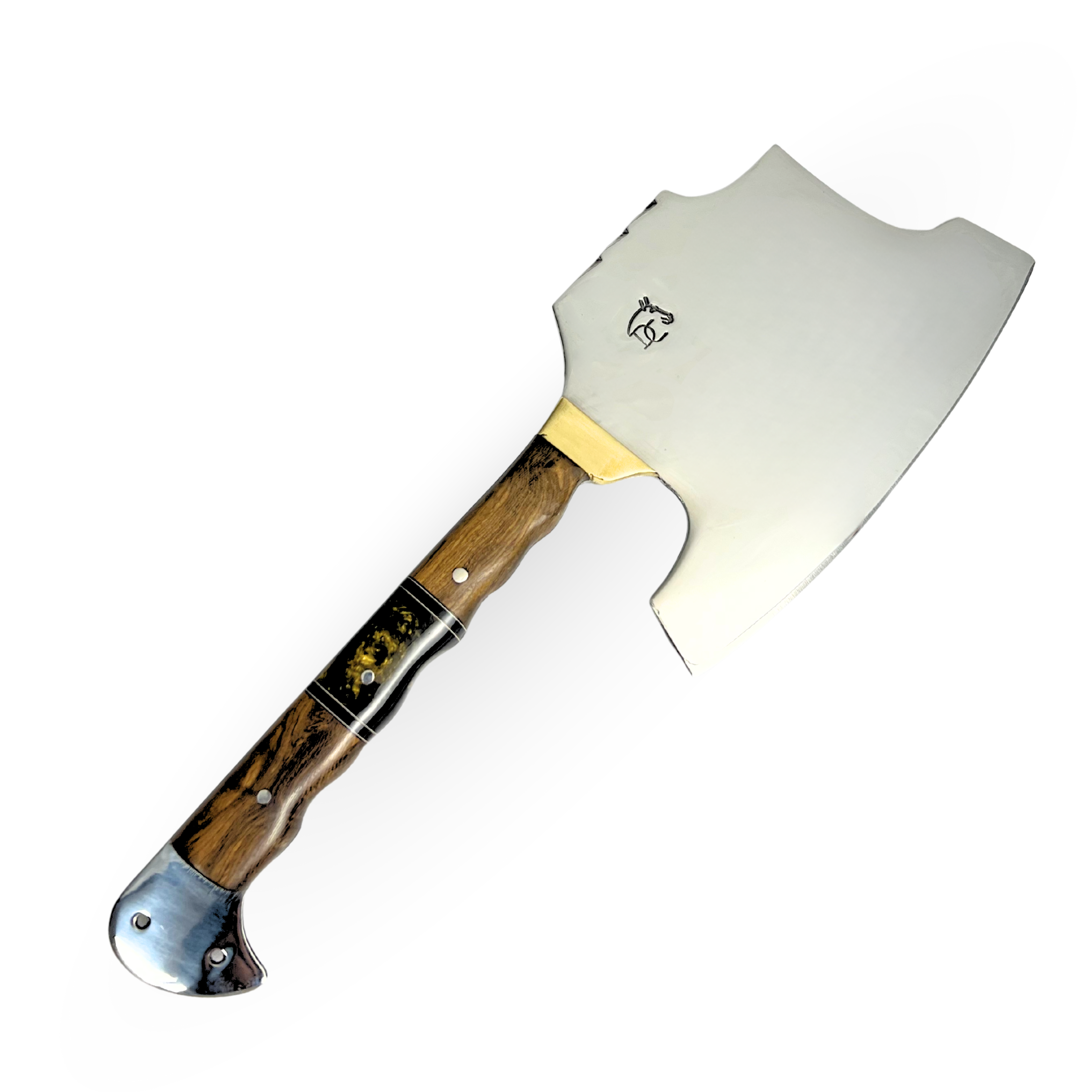 Machado Artesanal 39cm - Cabo Full Tang Madeira e Resina com Quebra Gelo