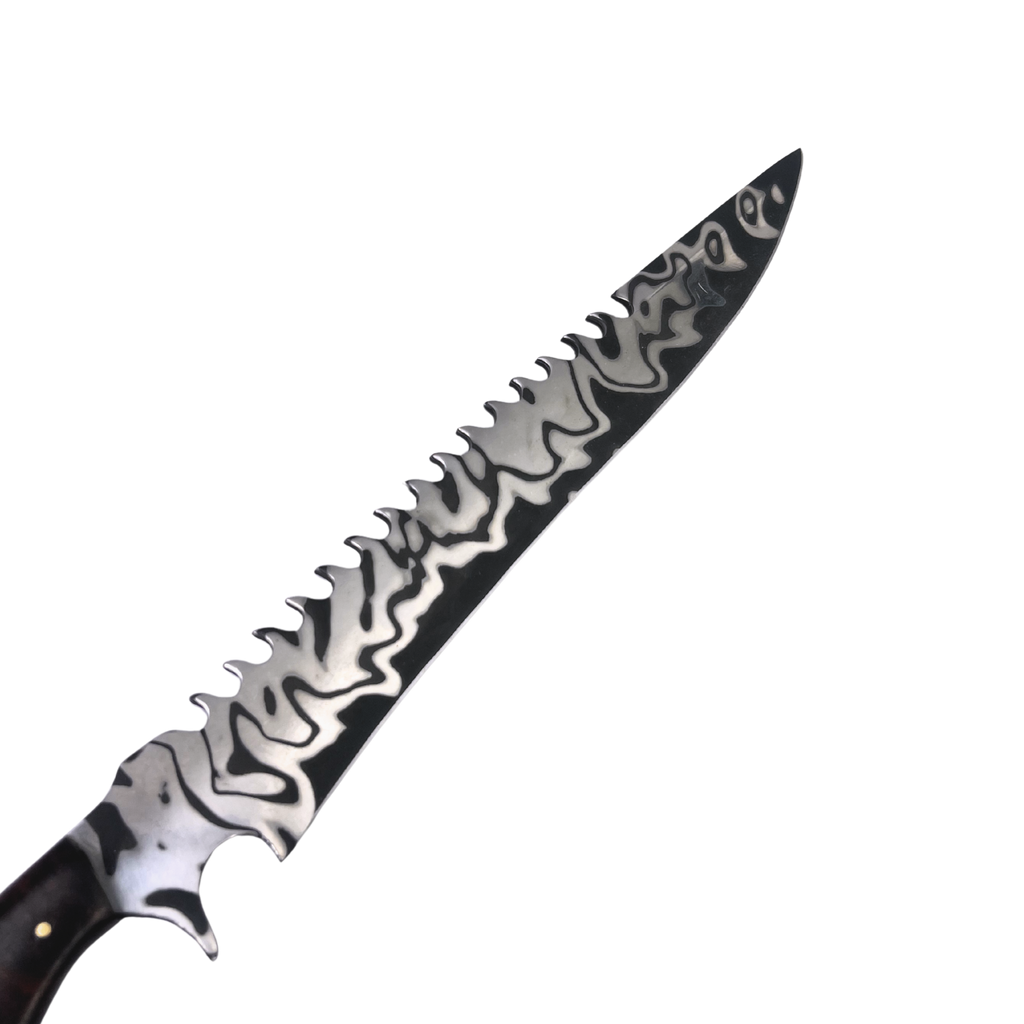 Faca San Mai Forjada à Mão 13 Polegadas - Cabo Full Tang Resina - 100% Artesanal