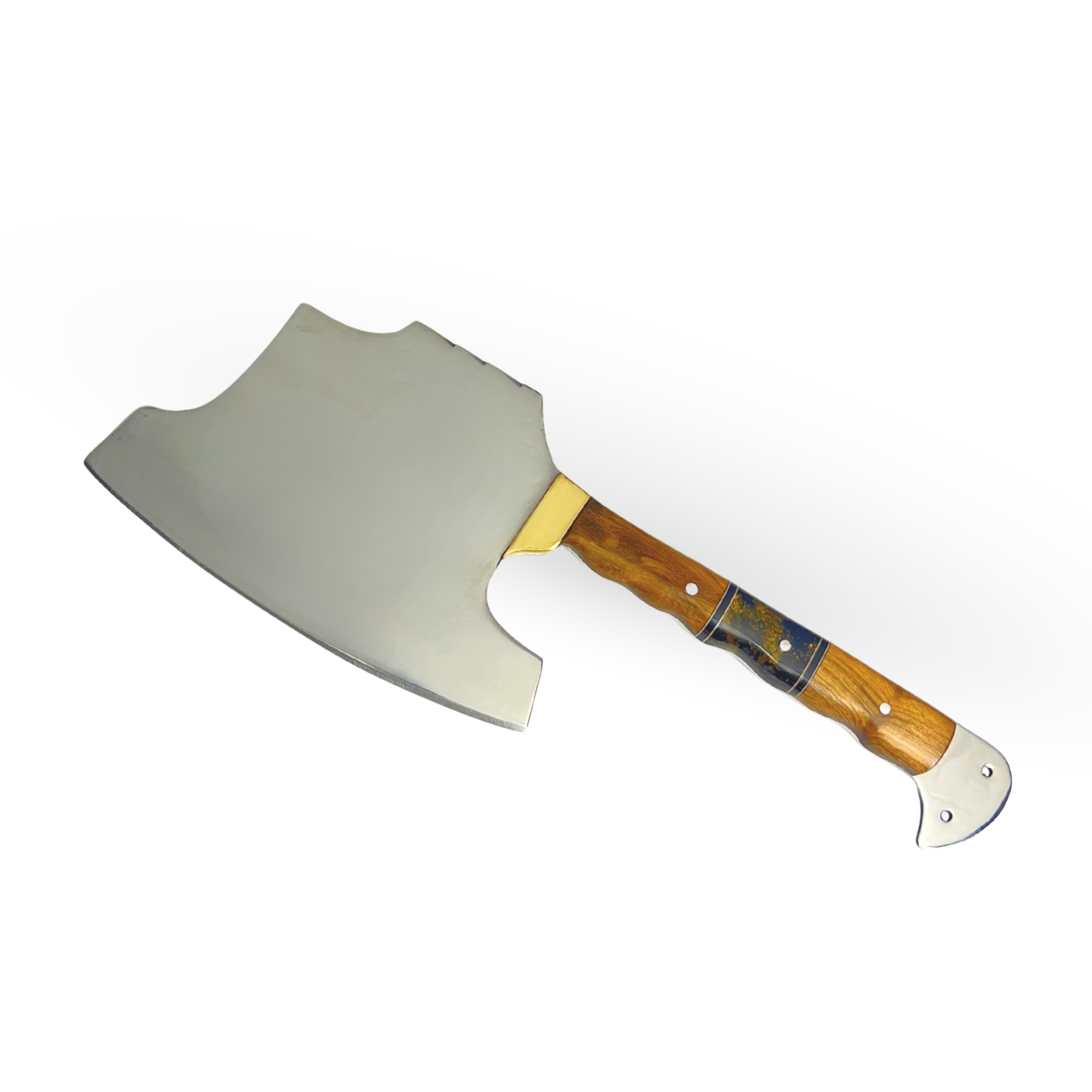 Machado Artesanal 39cm - Cabo Full Tang Madeira e Resina com Quebra Gelo