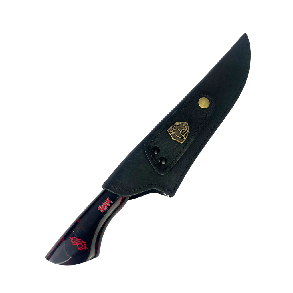 Faca Slipknot 8 Polegadas | Lâmina Vazada Temática | Cabo Resina