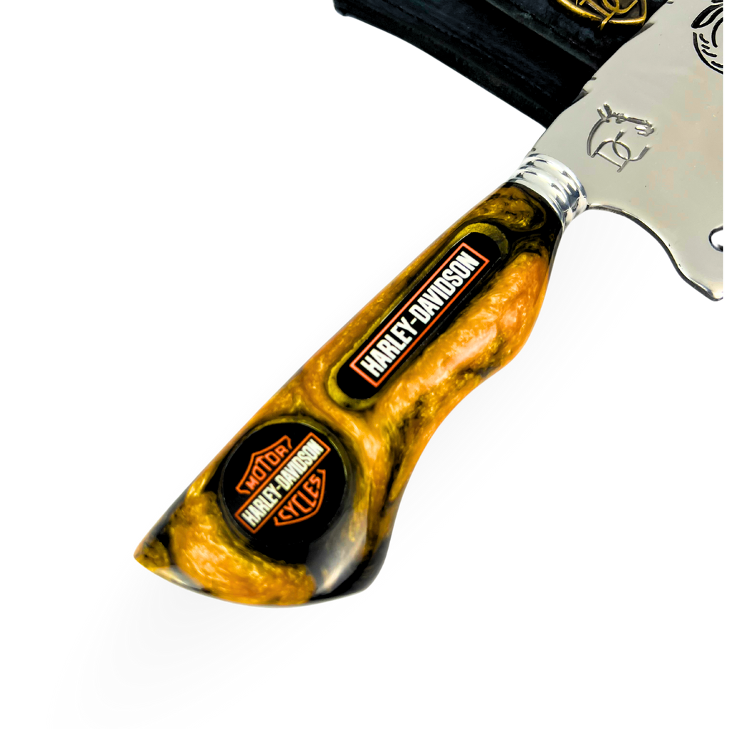 Kit Harley-Davidson - Faca 8" + Tábua Personalizada
