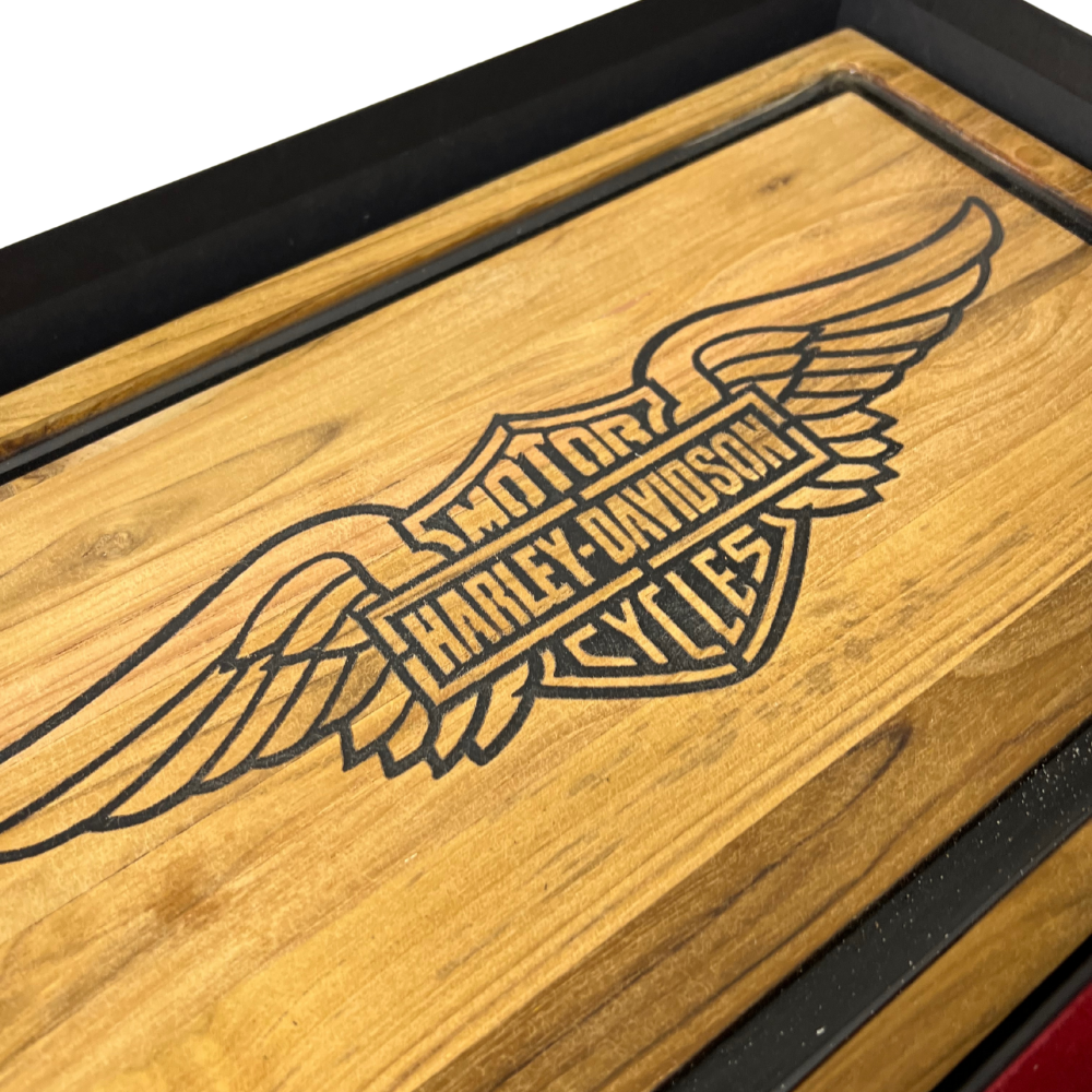 Kit Harley-Davidson - Faca 8" + Tábua Personalizada
