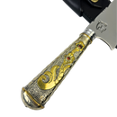 Faca Campeira 10" Aço Inox 420C - Cabo Alpaca Dourado Ornamentado