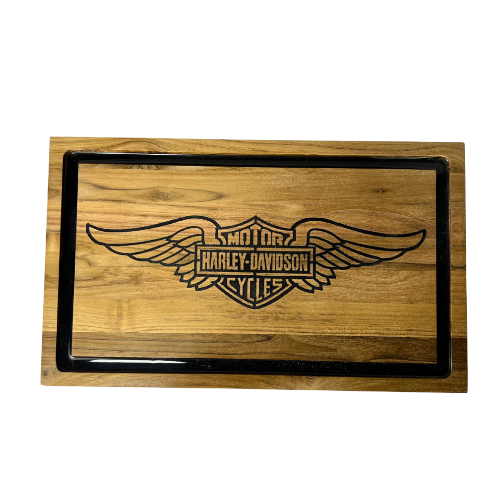 Kit Harley-Davidson - Faca 8" + Tábua Personalizada