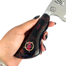 Faca Slayer 8 Polegadas Marmorizada | Lâmina Vazada Thrash Metal | Cabo Resina