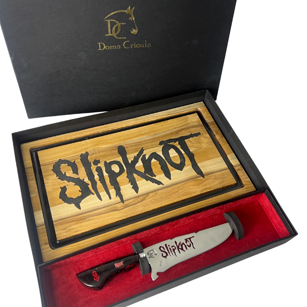 Kit Slipknot - Faca 8" + Tábua Personalizada