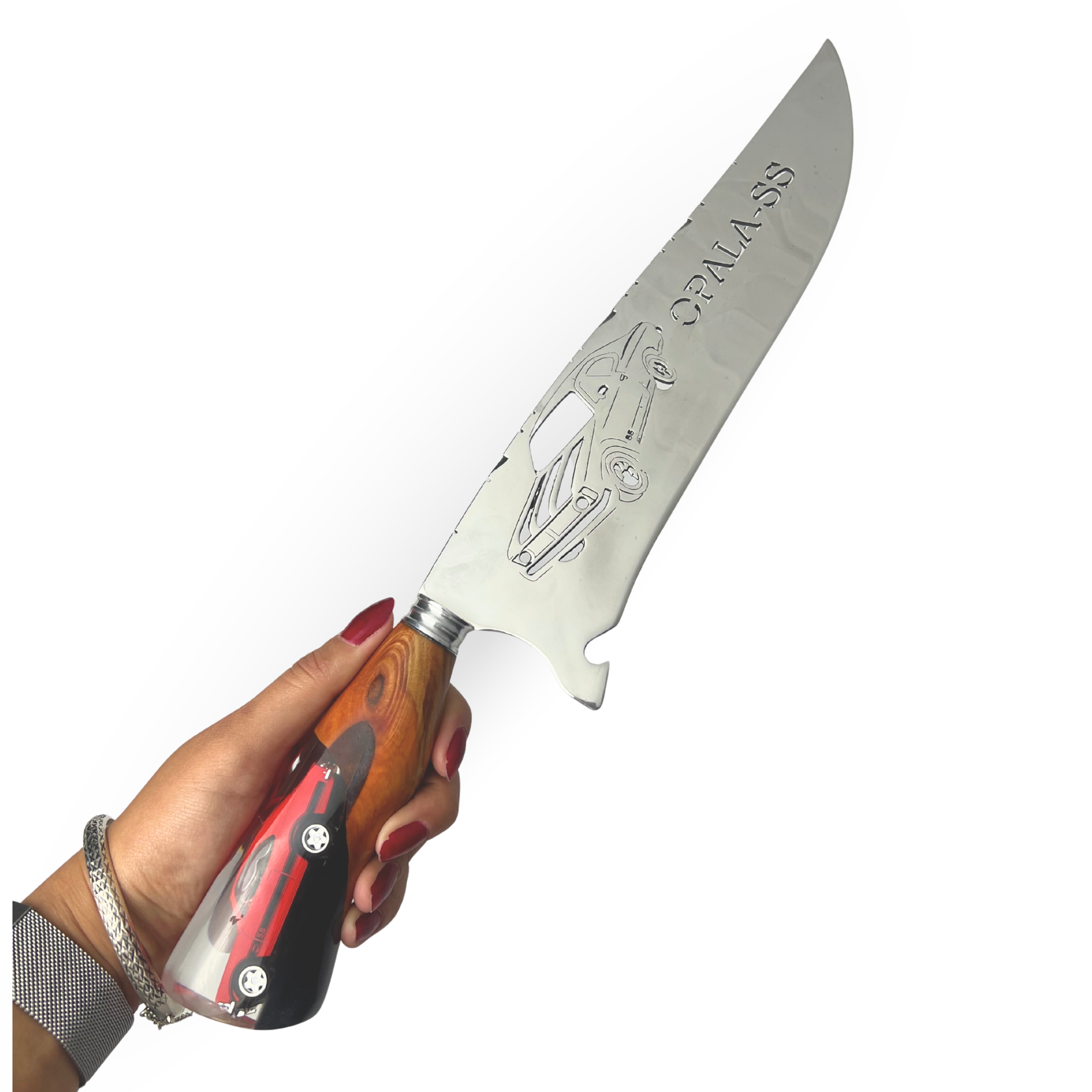 Picanheira Opala 10" - Cabo Madeira, Resina e Mini Opala