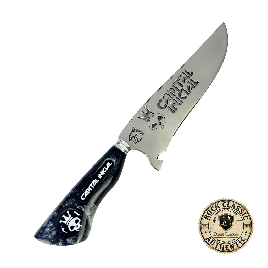 Faca Capital Inicial 8 Polegadas | Lâmina Vazada Rock BR | Cabo Resina