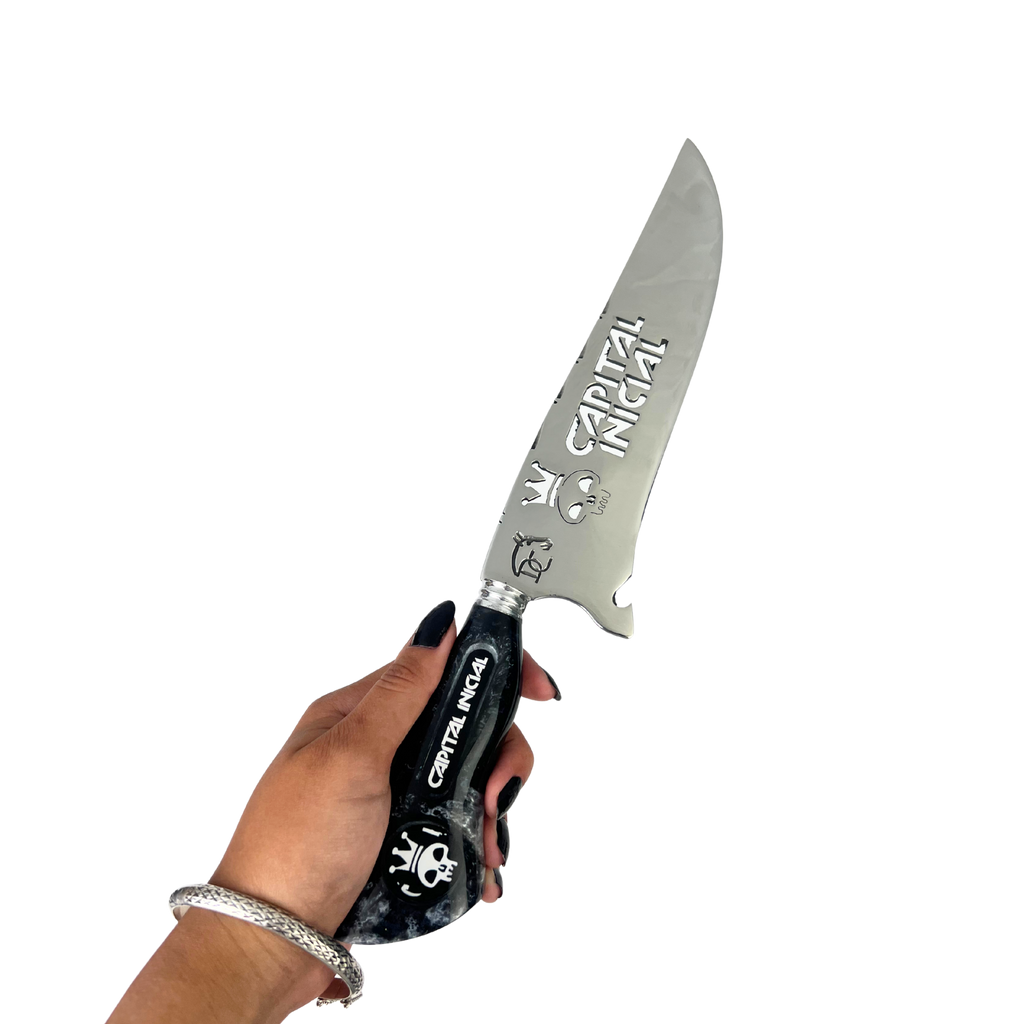 Faca Capital Inicial 8 Polegadas | Lâmina Vazada Rock BR | Cabo Resina