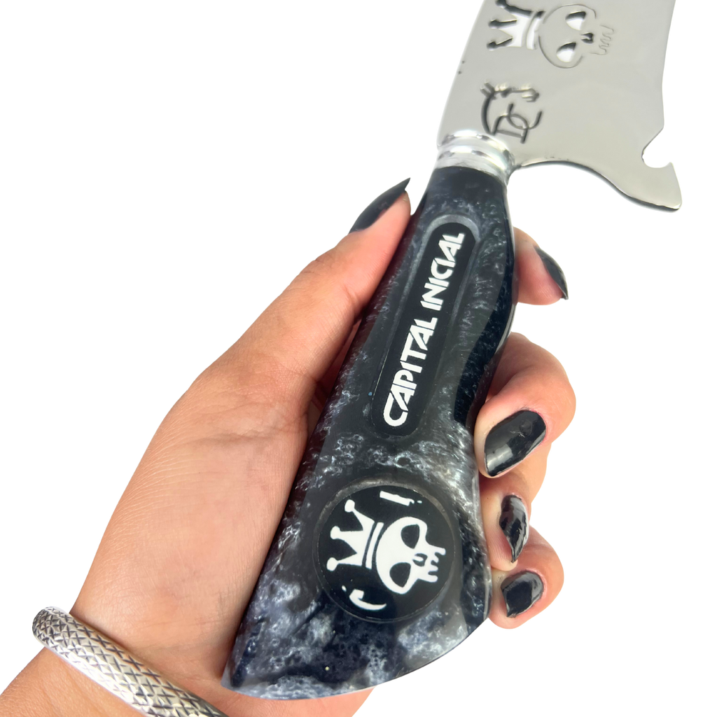 Faca Capital Inicial 8 Polegadas | Lâmina Vazada Rock BR | Cabo Resina