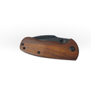 Canivete Tático 15cm - Cabo de Madeira Natural