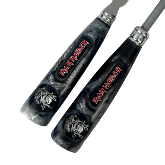 Kit Garfo e Chaira Iron Maiden - Cabo Resina Personalizado