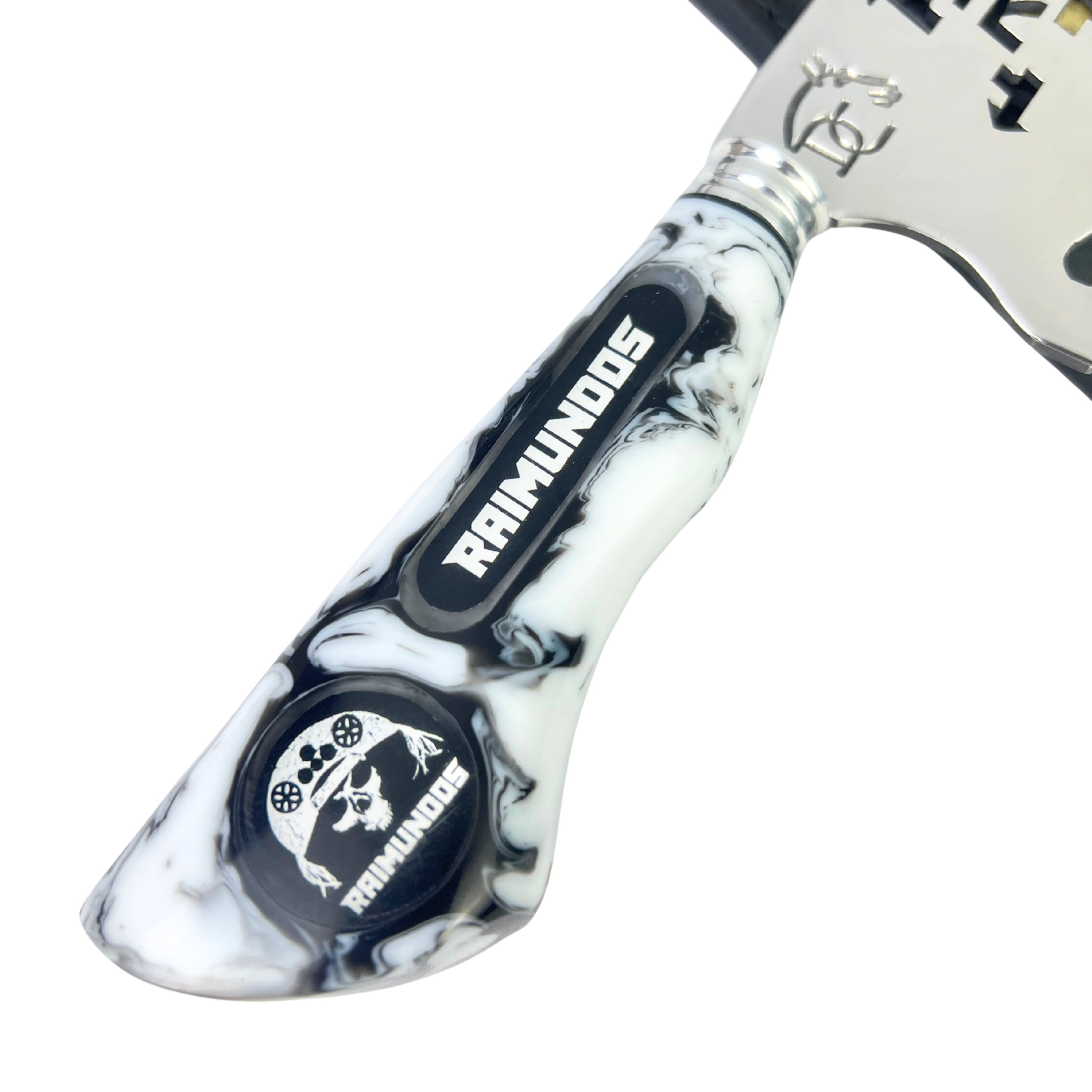 Faca Raimundos 8 Polegadas | Lâmina Vazada Forró Core | Cabo Resina