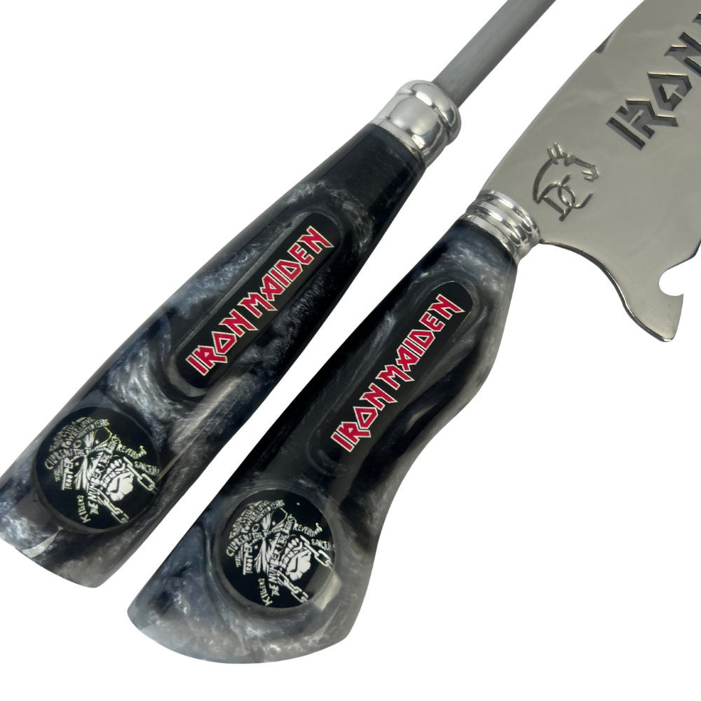 Kit Faca e Chaira 8" Iron Maiden - Cabo Resina Personalizado