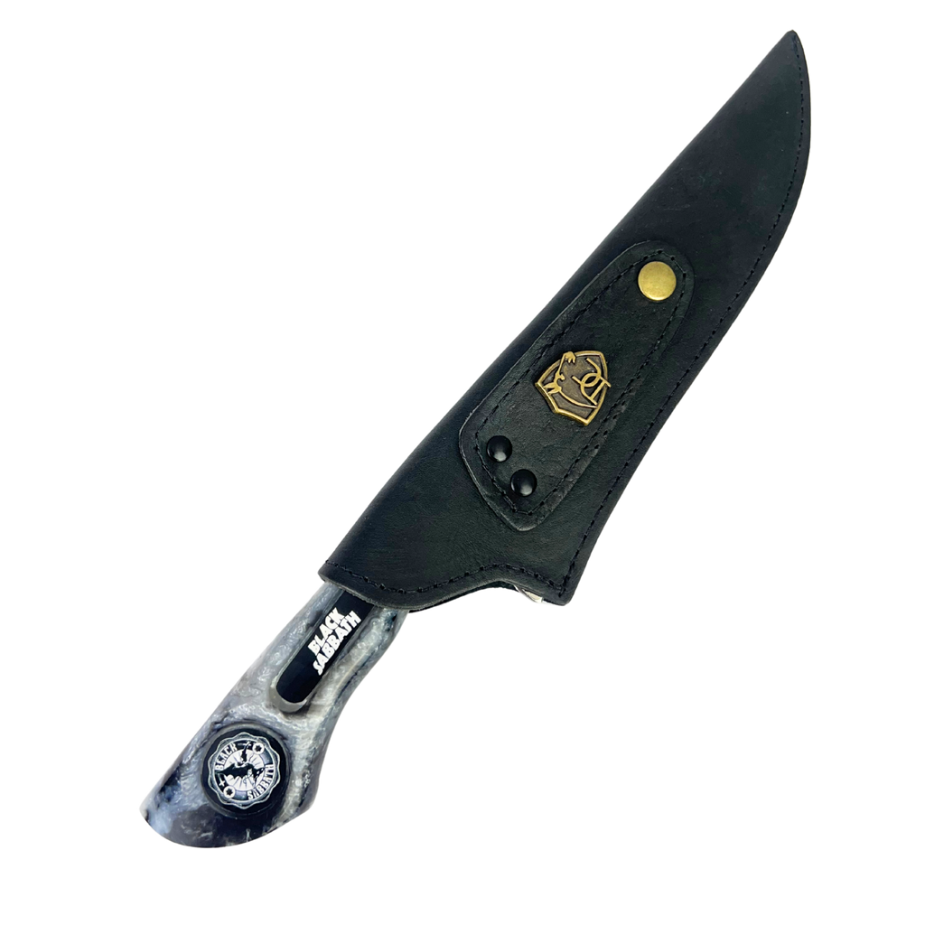 Faca Black Sabbath 8 Polegadas | Lâmina Vazada - Cabo Resina Personalizado