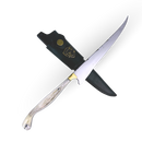 Faca Fileteira Aço Inox 420C 7 Polegadas - Cabo Full Tang Osso Bovino