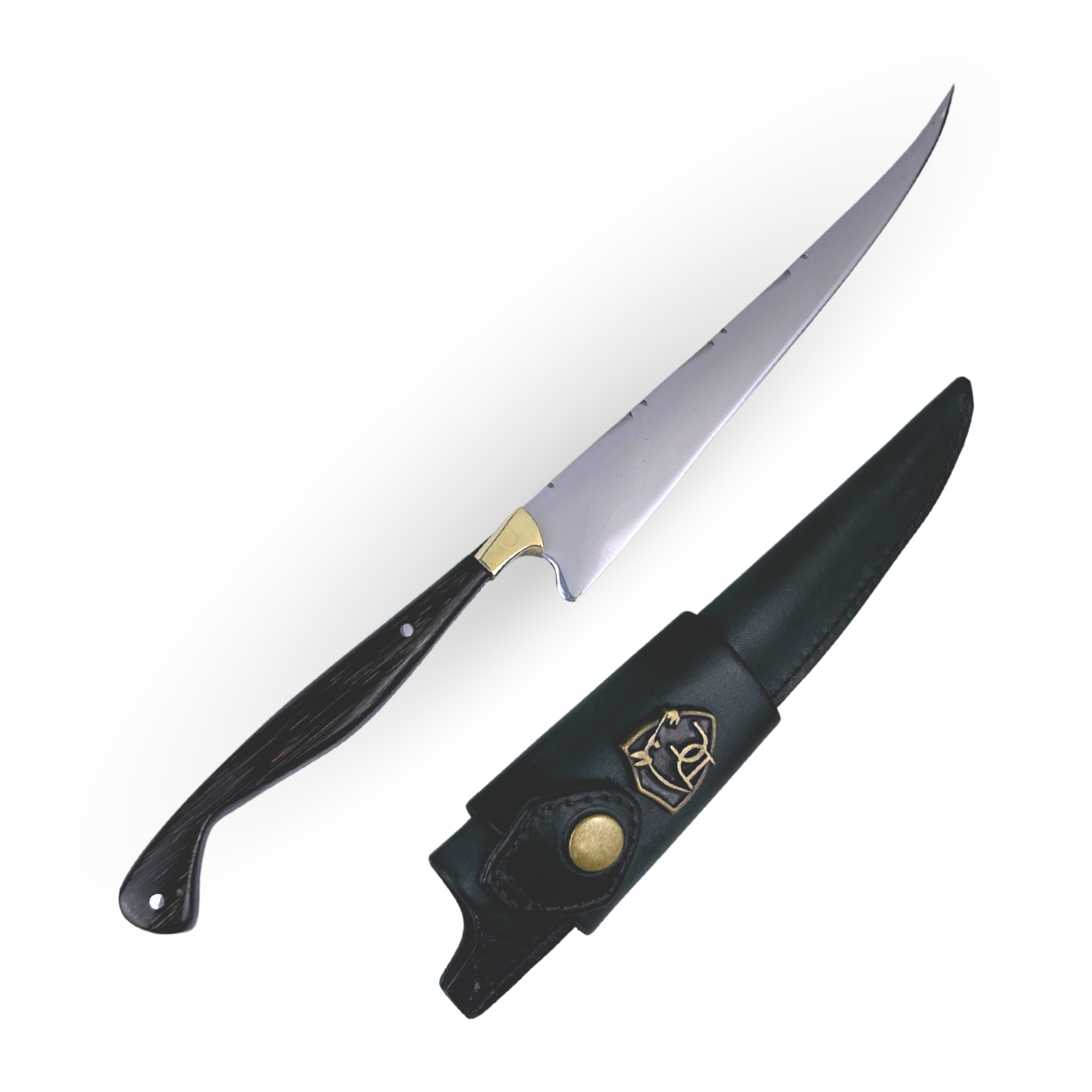 Faca Fileteira Aço Inox 420C 7 Polegadas - Cabo Full Tang Madeira Tucumã