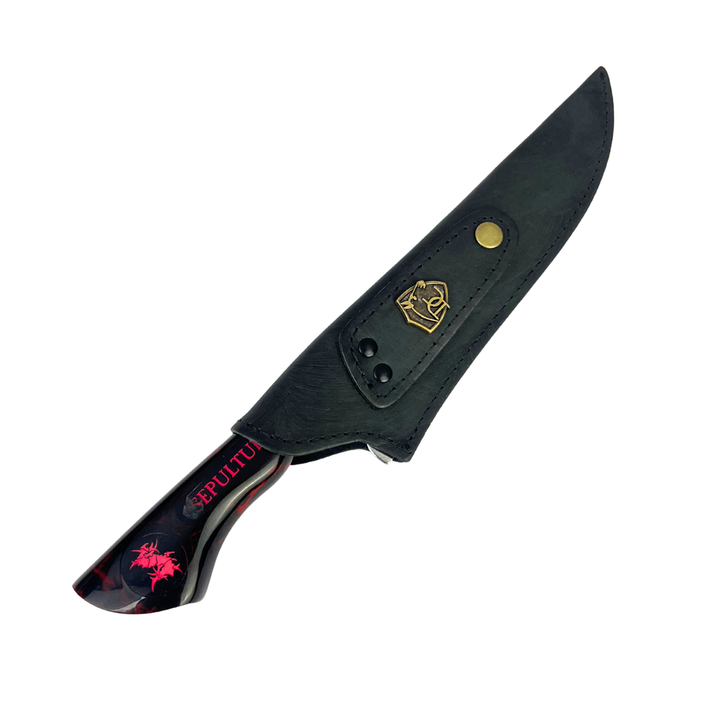 Faca Sepultura 8 Polegadas | Lâmina Vazada Thrash Metal BR | Cabo Resina