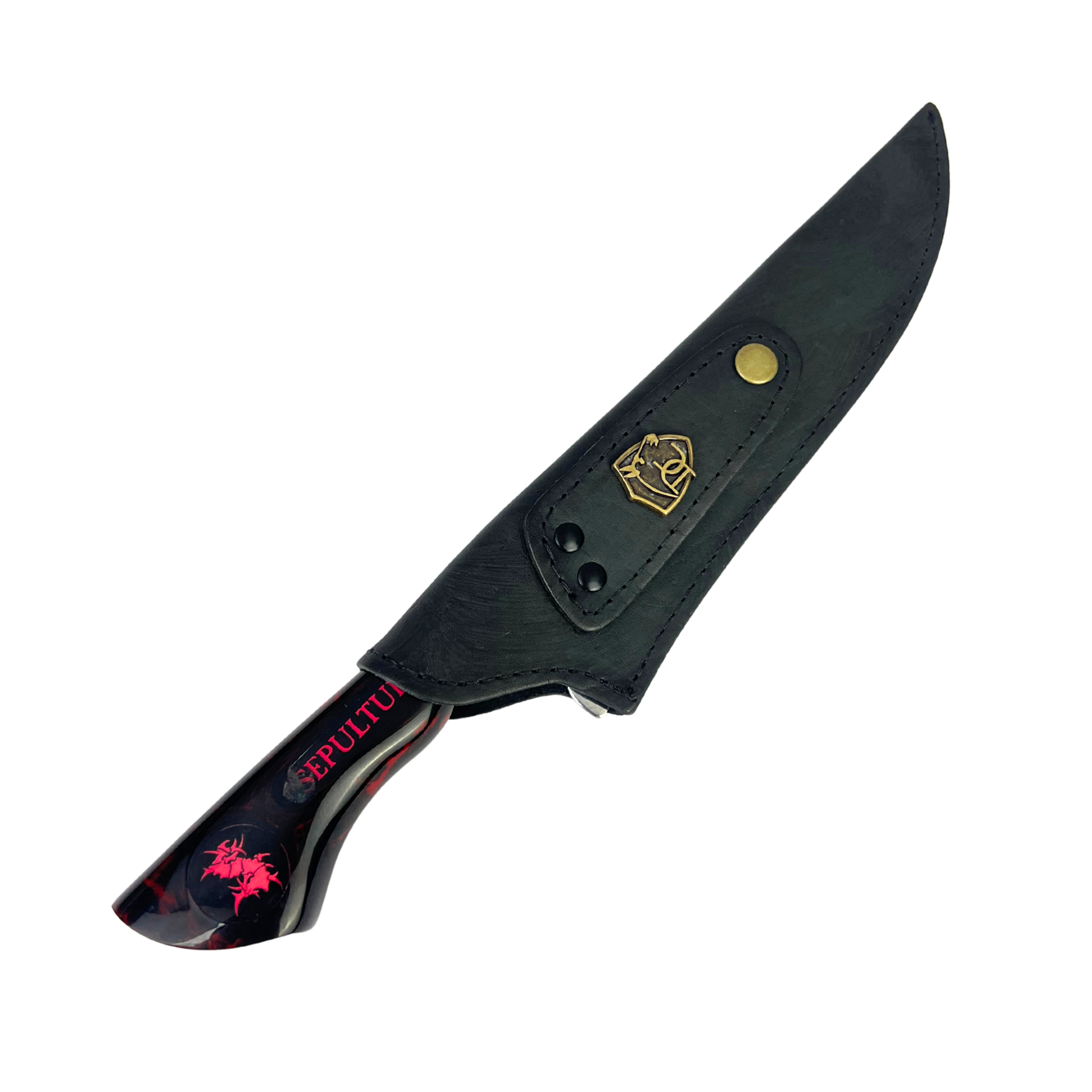 Faca Sepultura 8 Polegadas | Lâmina Vazada Thrash Metal BR | Cabo Resina