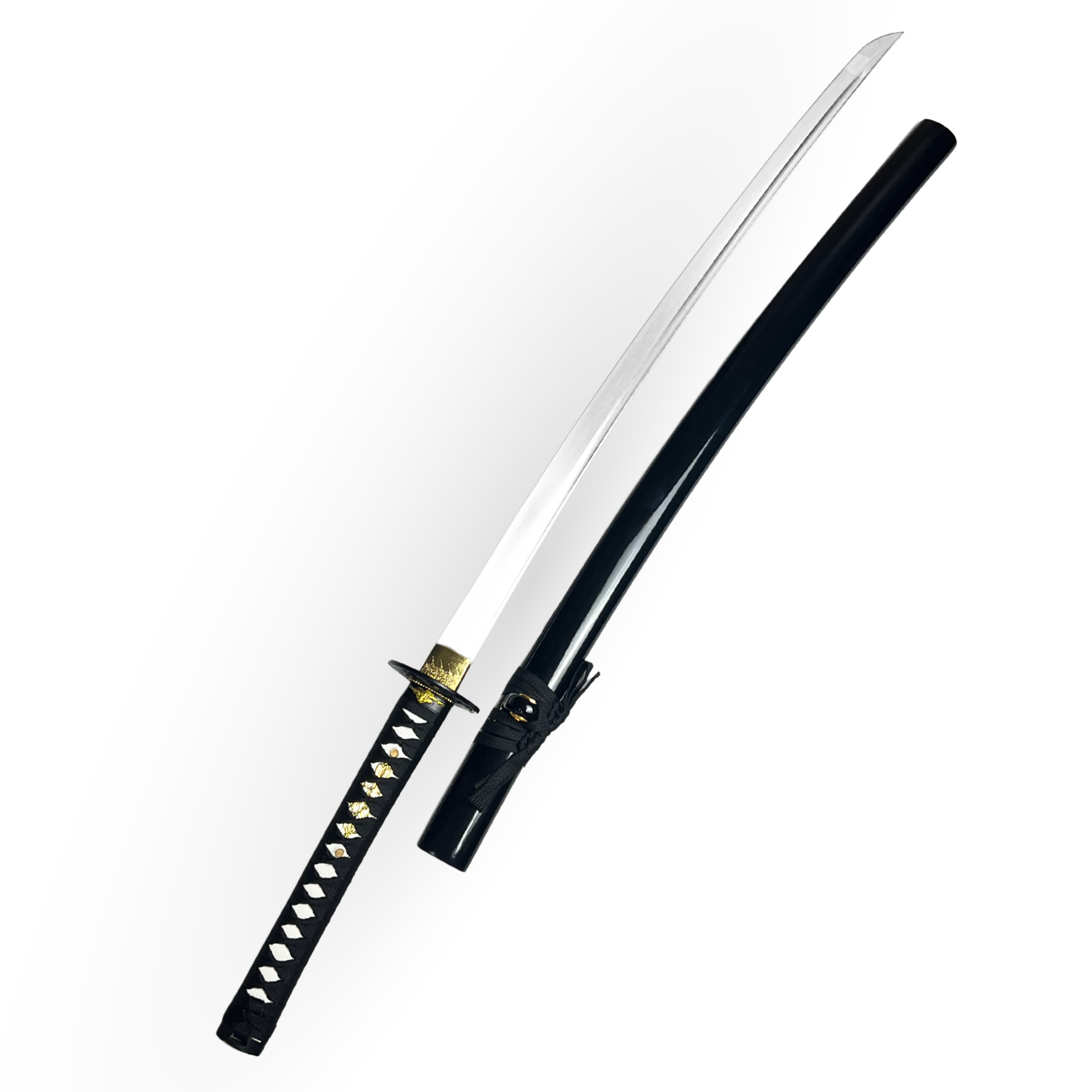 Katana 29" - Cabo Tradicional Tsuka-Ito Preto com Detalhes Dourados
