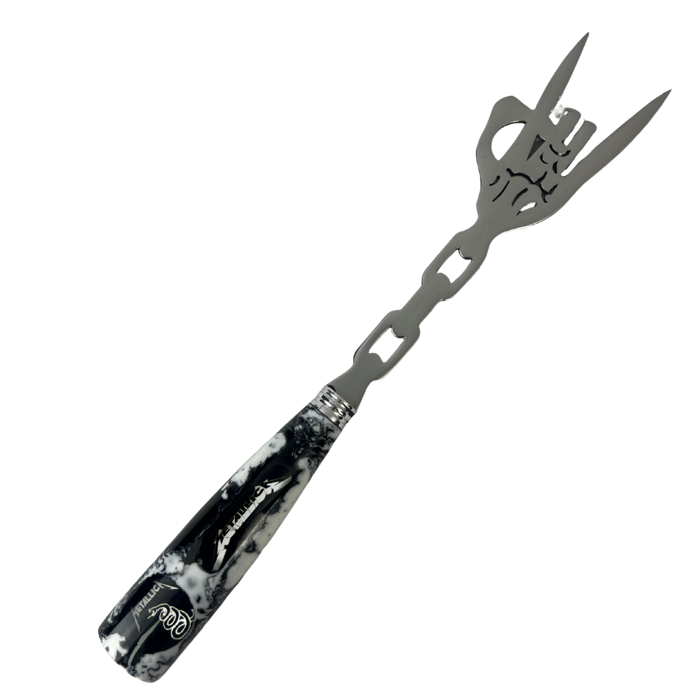 Kit Faca e Garfo Metallica - Cabo Resina Personalizado
