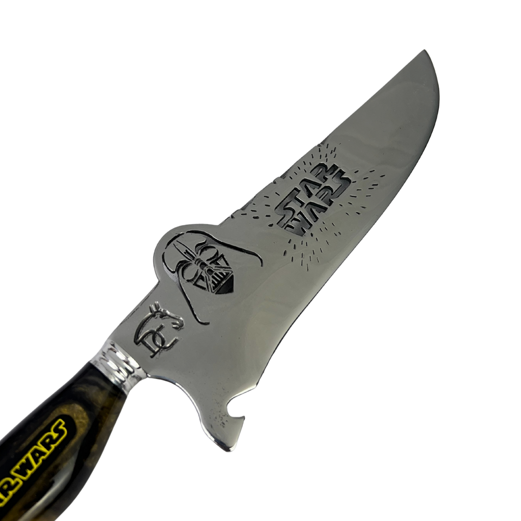 Faca Star Wars 8 Polegadas Darth Vader | Lâmina Vazada | Cabo Resina