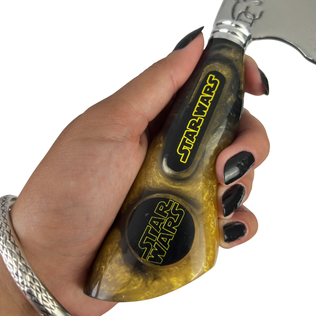 Faca Star Wars 8 Polegadas Darth Vader | Lâmina Vazada | Cabo Resina