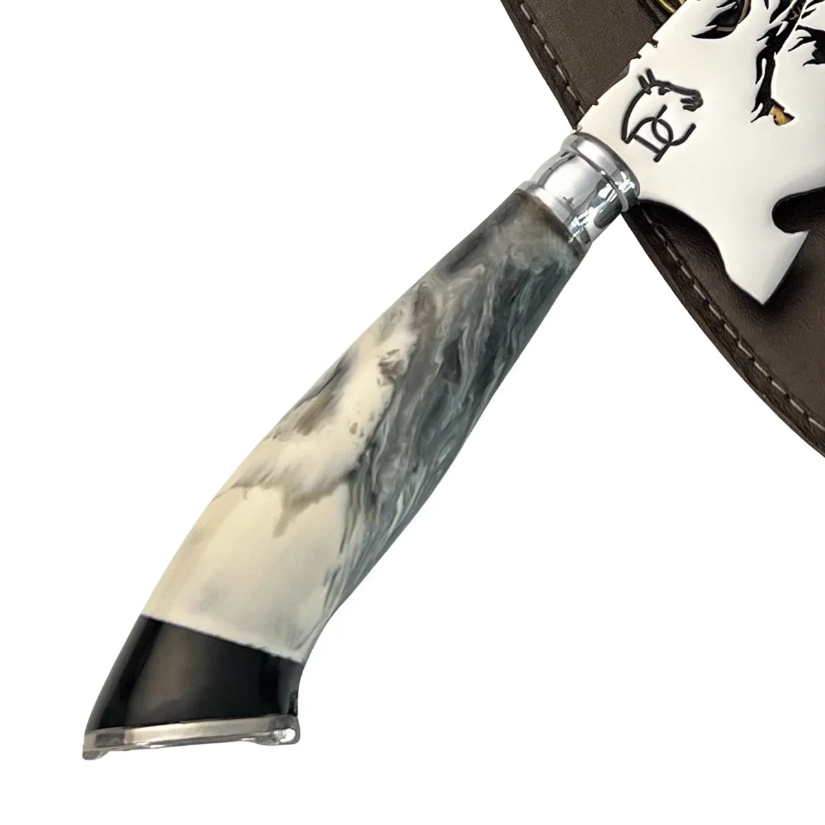 Faca Artesanal para Churrasco 8" Tema Cavalo - Cutelaria Gaúcha Tradição Campeira