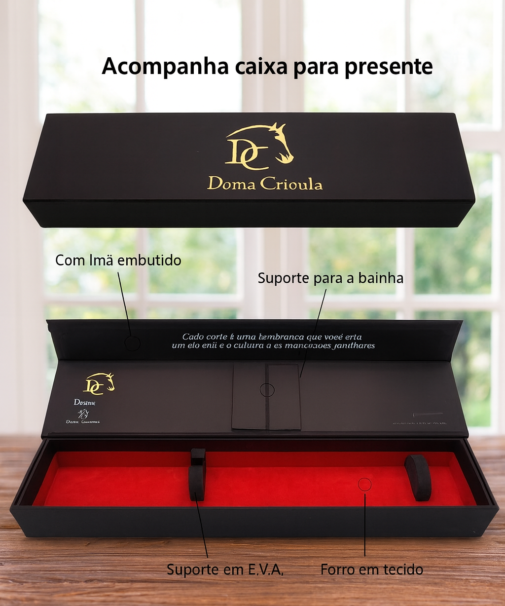 Faca San Mai Forjada à Mão 13 Polegadas - Cabo Full Tang Resina - 100% Artesanal