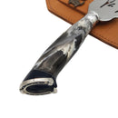 Faca Artesanal para Churrasco 8" Lâmina Vazada Design Folha - Cutelaria Gaúcha Aço Inox