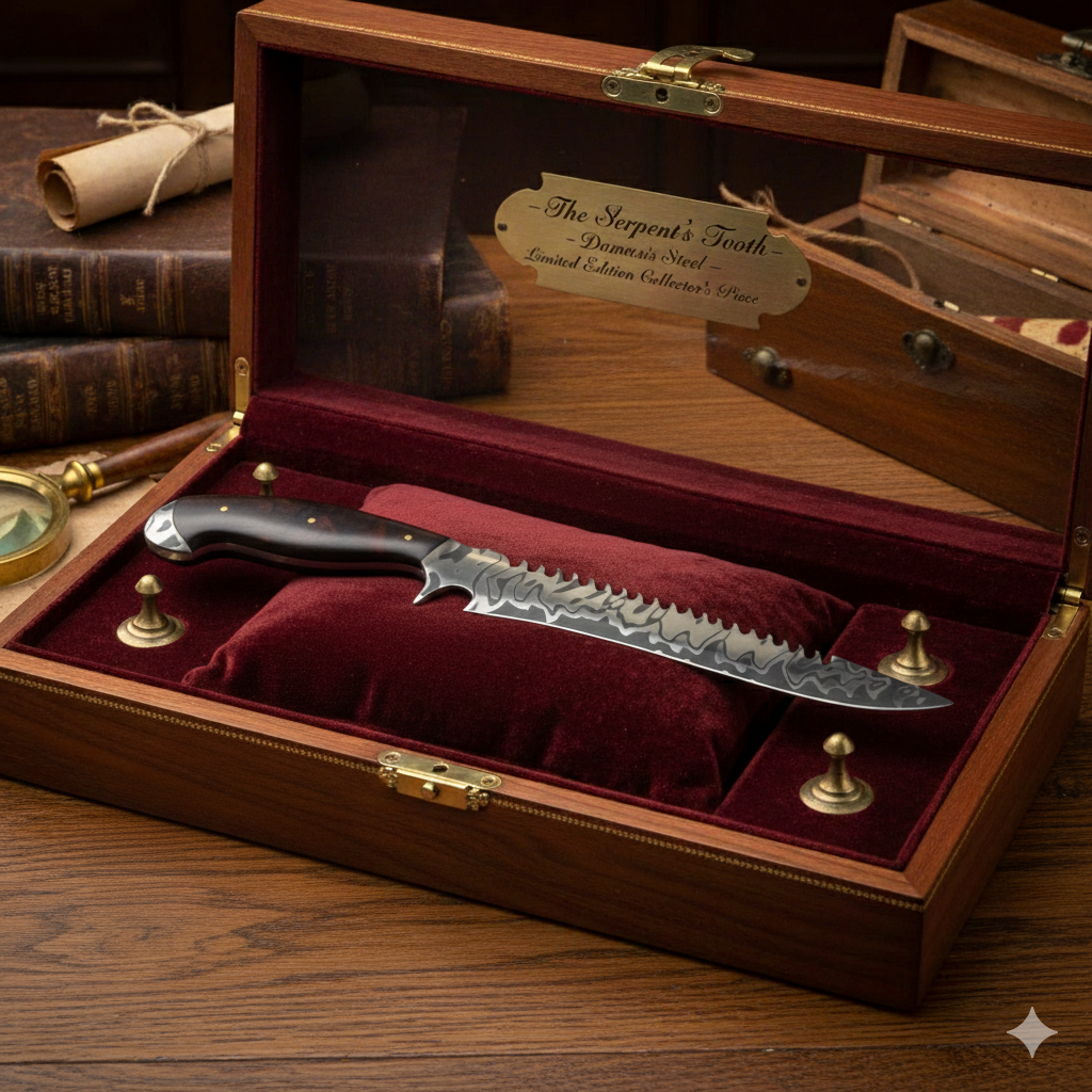 Faca San Mai Forjada à Mão 13 Polegadas - Cabo Full Tang Resina - 100% Artesanal