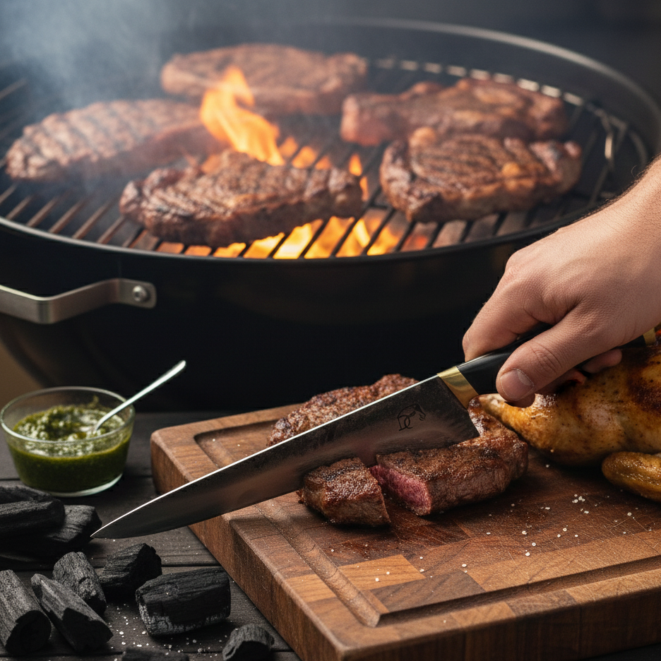 Faca Campeira Artesanal 9 Polegadas - Cabo Casco de Cavalo Full Tang - Guarda e Pomo em Latão