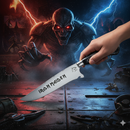 Faca Picanheira Iron Maiden 8 Polegadas - Cabo Resina Personalizado - Churrasco Rock