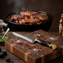 Faca Campeira Artesanal 9 Polegadas - Cabo Casco de Cavalo Full Tang - Guarda e Pomo em Latão